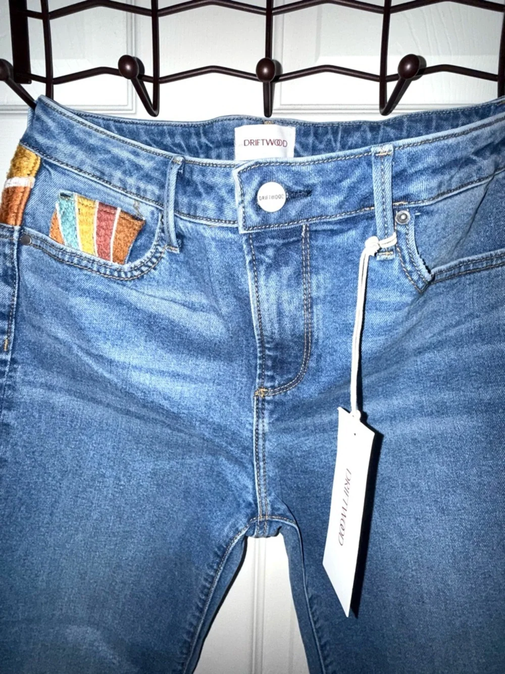 DRIFTWOOD Farrah Embroidered Flare Jeans. NWT. 28x32 - Picture 7 of 8